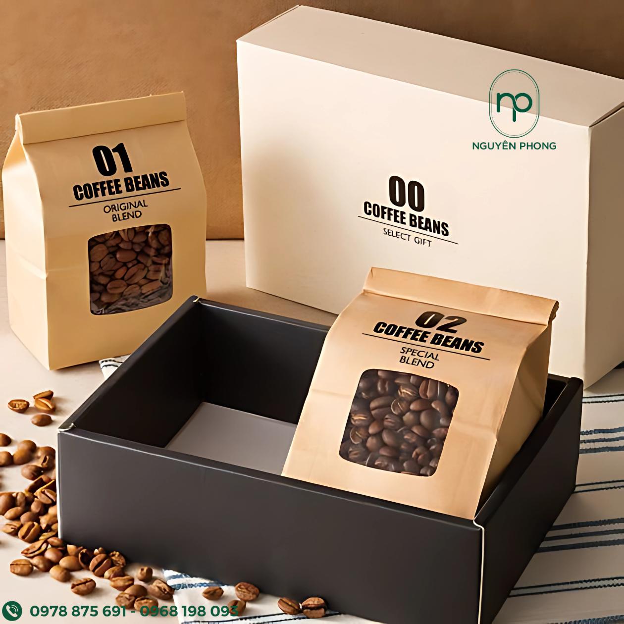 Mẫu hộp đựng cafe chất liệu carton 